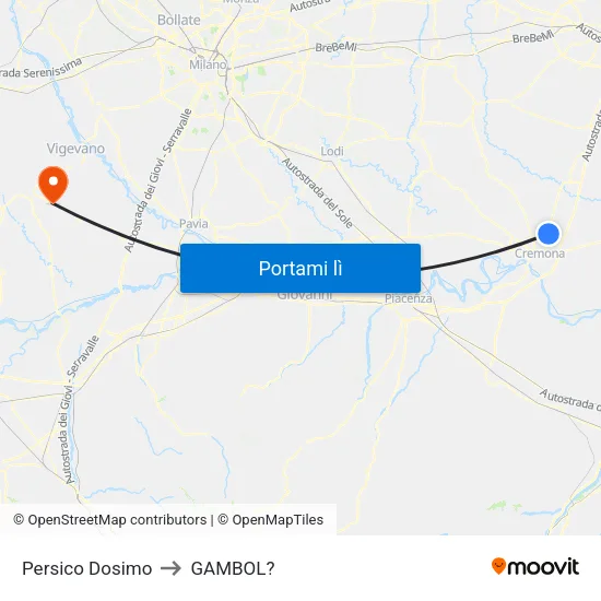 Persico Dosimo to GAMBOL? map