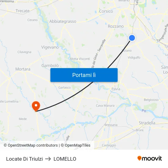 Locate Di Triulzi to LOMELLO map