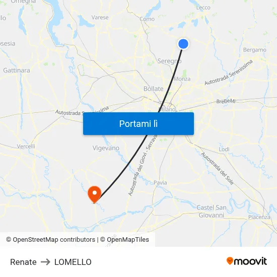Renate to LOMELLO map