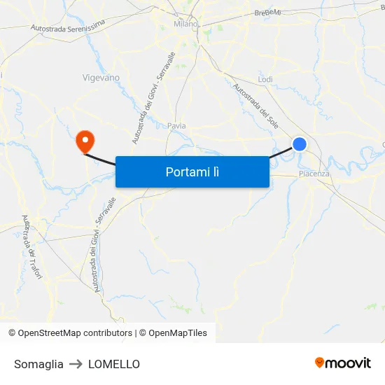 Somaglia to LOMELLO map