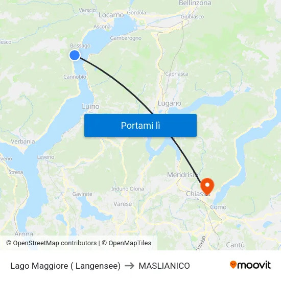 Lago Maggiore ( Langensee) to MASLIANICO map