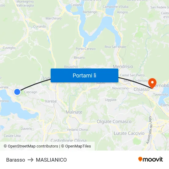 Barasso to MASLIANICO map