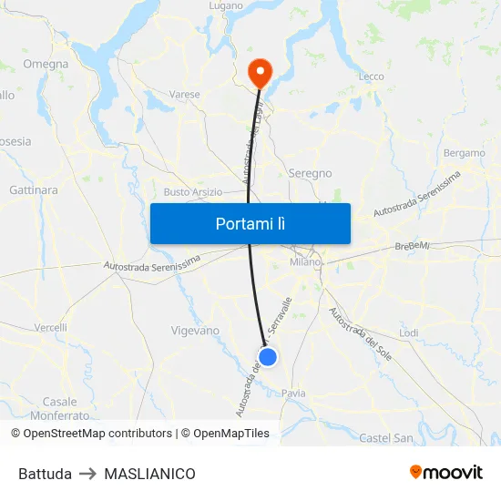 Battuda to MASLIANICO map