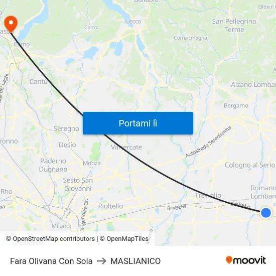 Fara Olivana Con Sola to MASLIANICO map