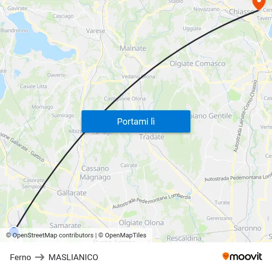 Ferno to MASLIANICO map