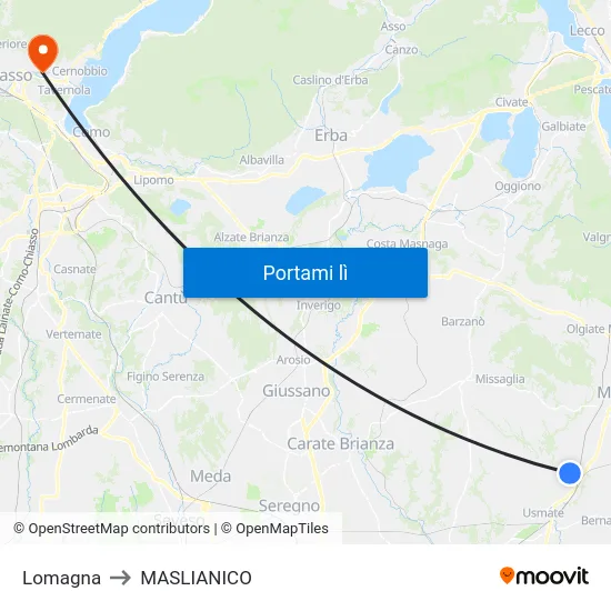 Lomagna to MASLIANICO map