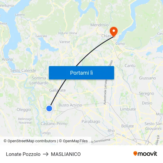 Lonate Pozzolo to MASLIANICO map