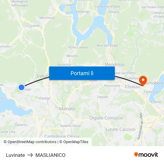 Luvinate to MASLIANICO map