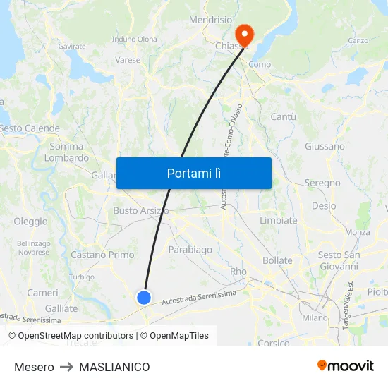 Mesero to MASLIANICO map