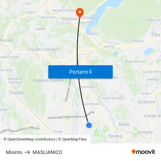Misinto to MASLIANICO map