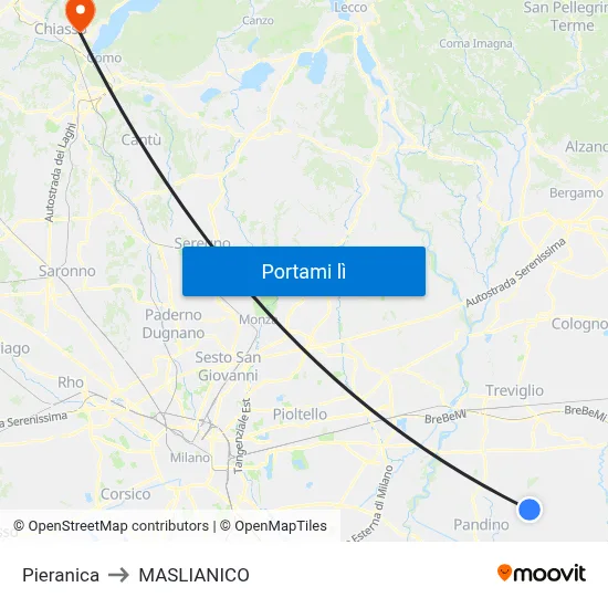 Pieranica to MASLIANICO map