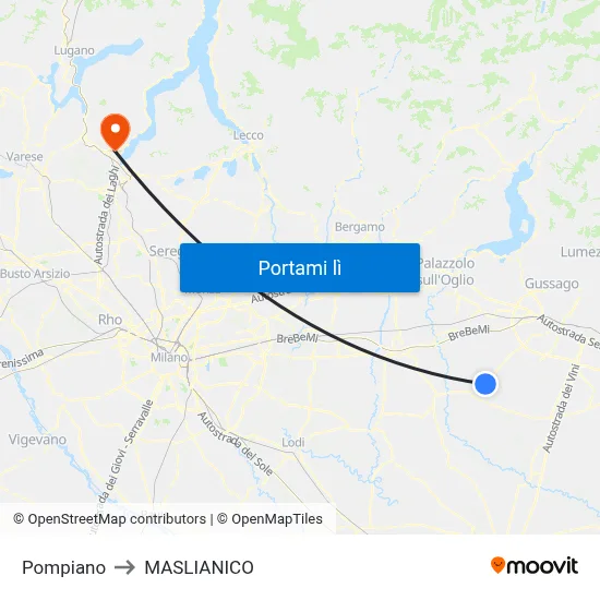 Pompiano to MASLIANICO map