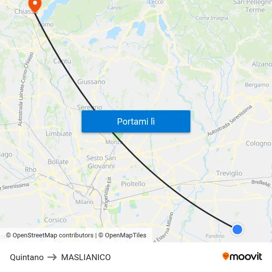 Quintano to MASLIANICO map