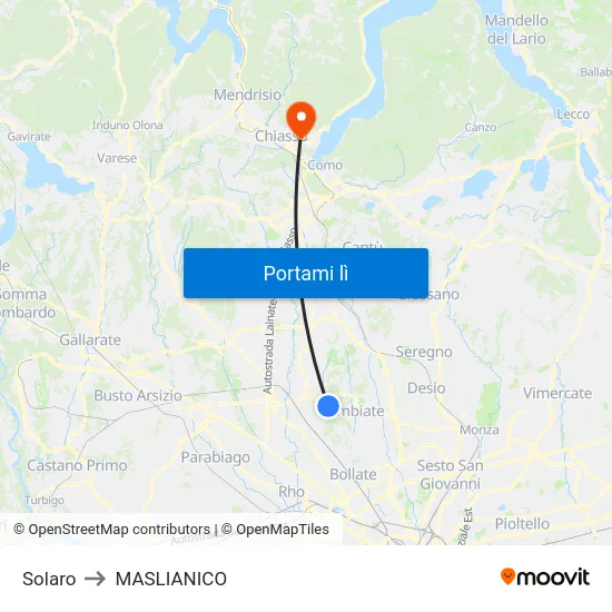 Solaro to MASLIANICO map