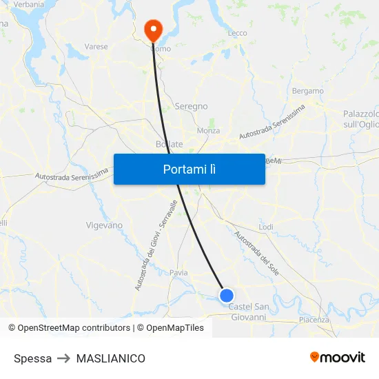 Spessa to MASLIANICO map