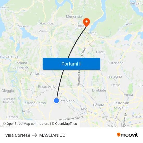 Villa Cortese to MASLIANICO map