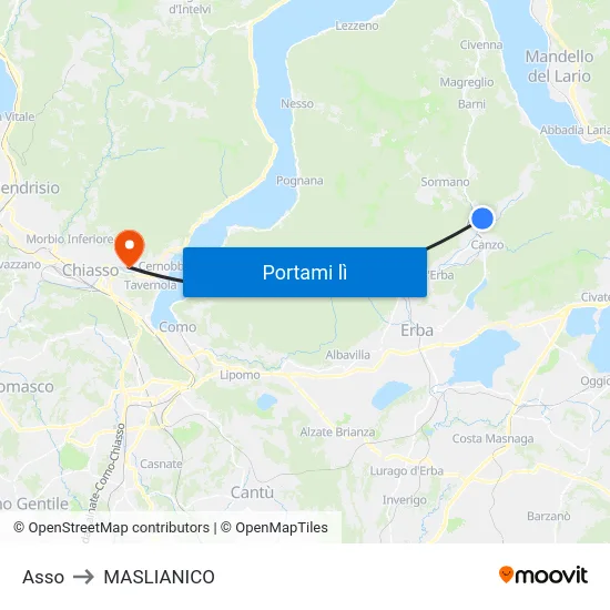 Asso to MASLIANICO map