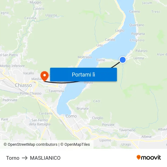 Torno to MASLIANICO map