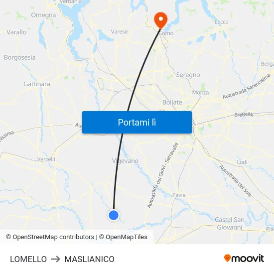 LOMELLO to MASLIANICO map