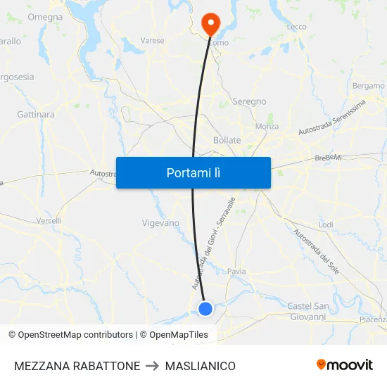 MEZZANA RABATTONE to MASLIANICO map