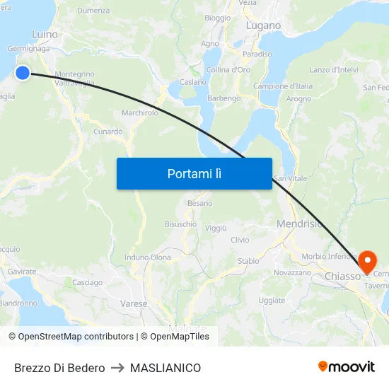 Brezzo Di Bedero to MASLIANICO map