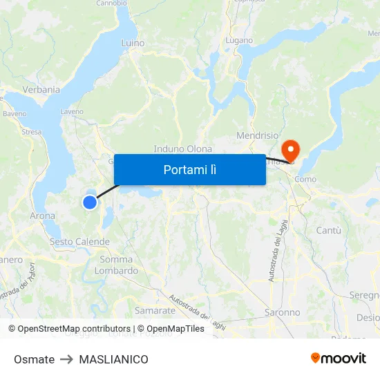 Osmate to MASLIANICO map