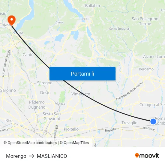 Morengo to MASLIANICO map
