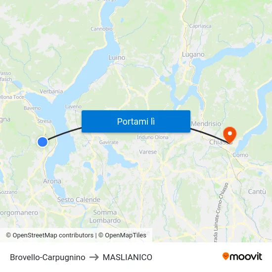Brovello-Carpugnino to MASLIANICO map