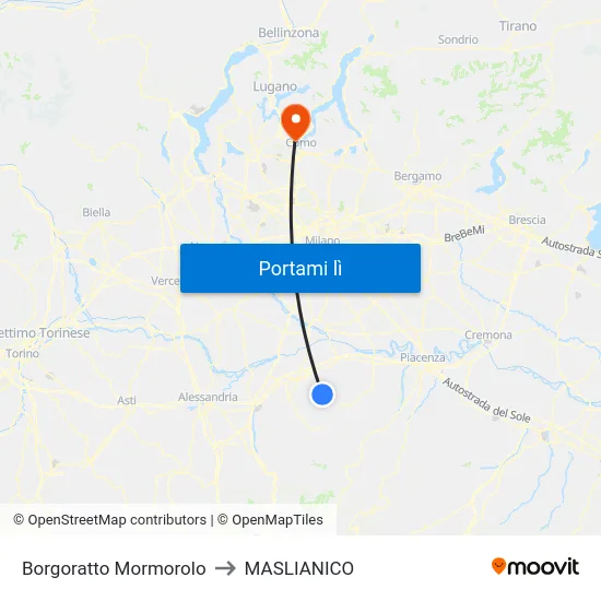 Borgoratto Mormorolo to MASLIANICO map
