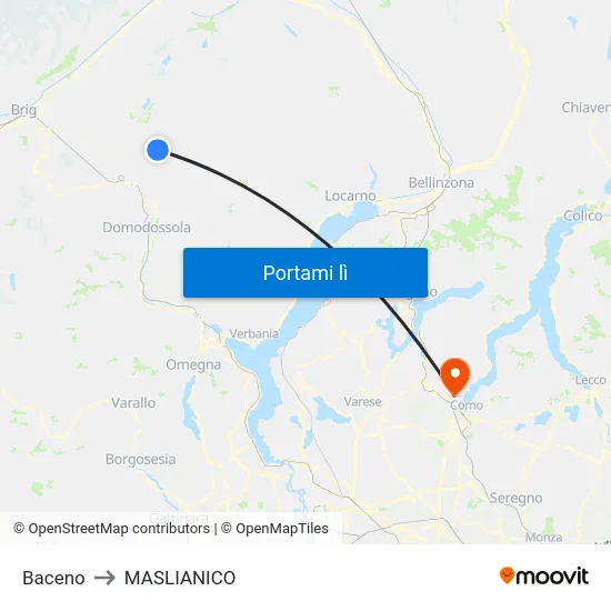 Baceno to MASLIANICO map