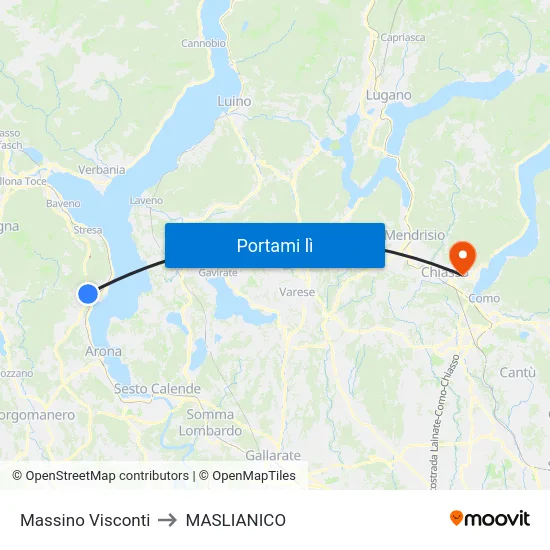 Massino Visconti to MASLIANICO map