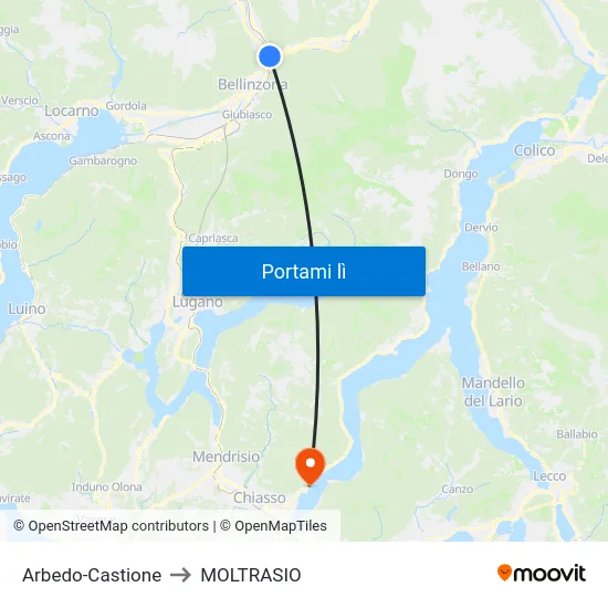 Arbedo-Castione to MOLTRASIO map