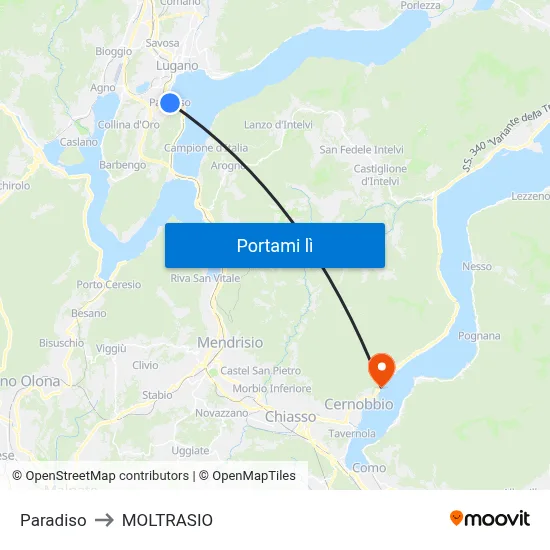 Paradiso to MOLTRASIO map
