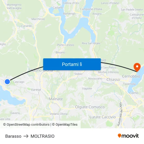Barasso to MOLTRASIO map