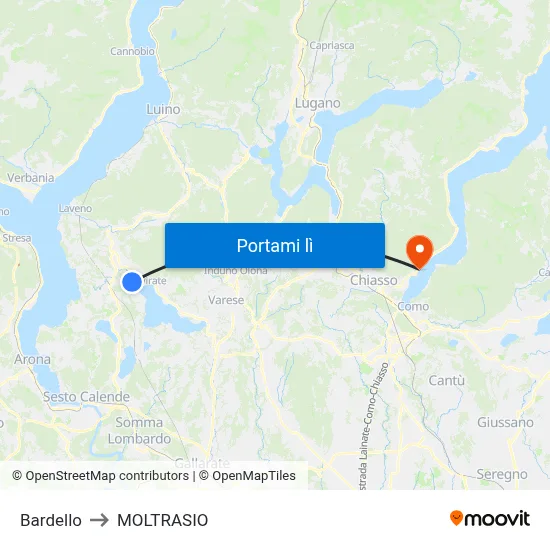 Bardello to MOLTRASIO map