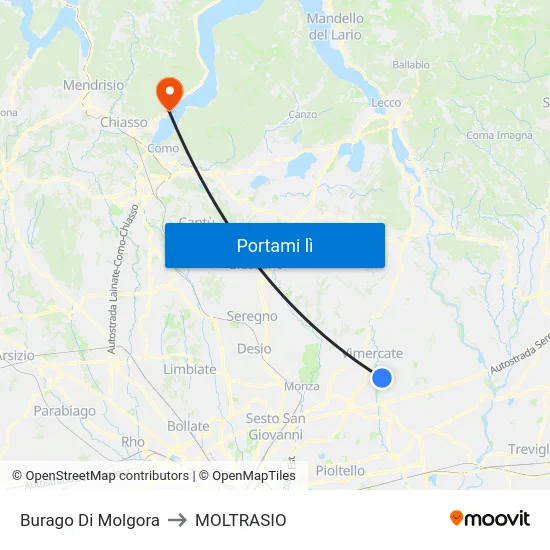 Burago Di Molgora to MOLTRASIO map