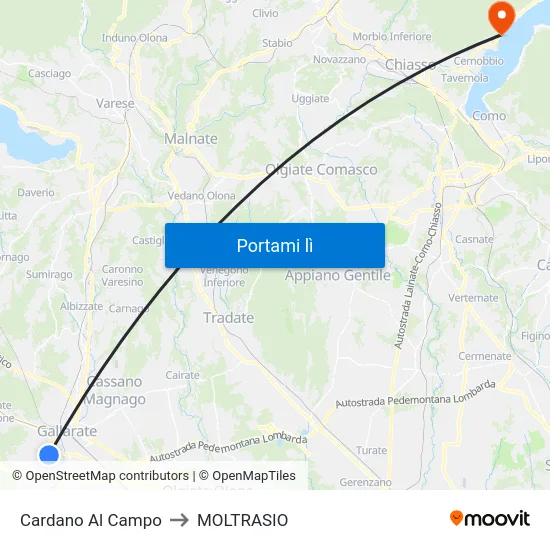 Cardano Al Campo to MOLTRASIO map