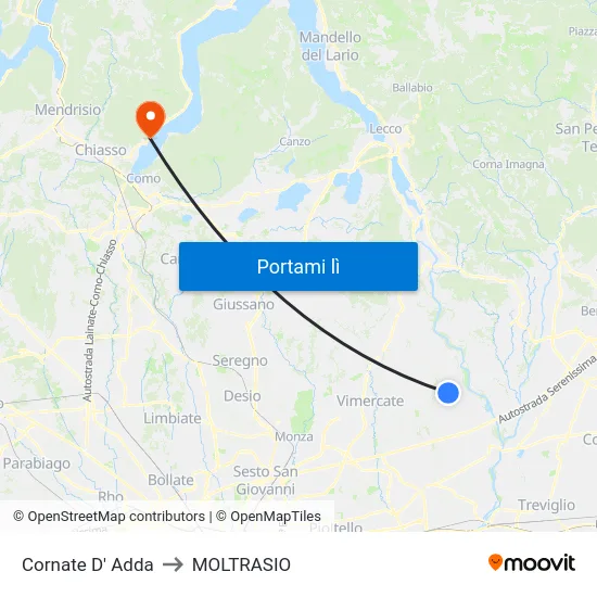 Cornate D' Adda to MOLTRASIO map
