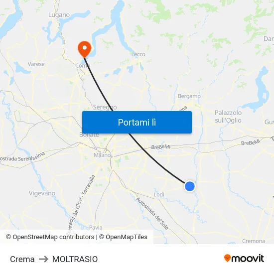 Crema to MOLTRASIO map