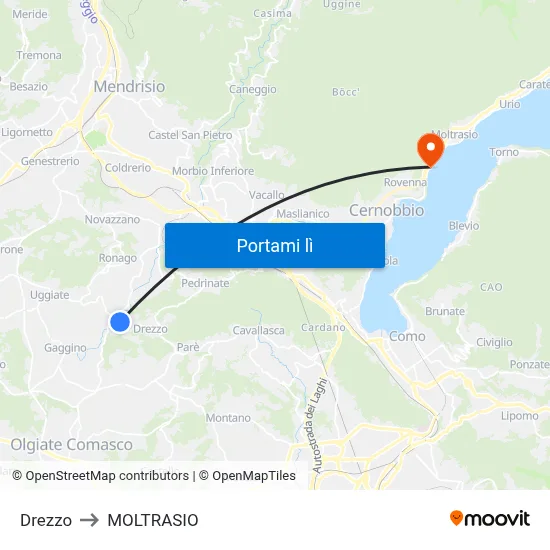 Drezzo to MOLTRASIO map