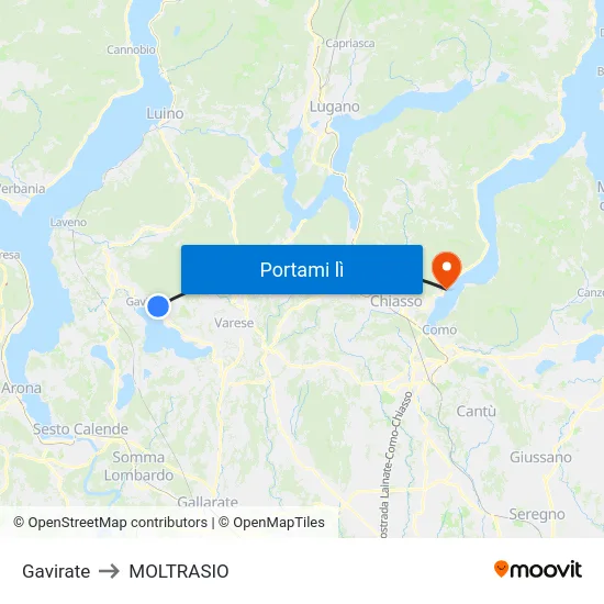Gavirate to MOLTRASIO map