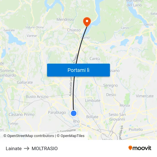 Lainate to MOLTRASIO map