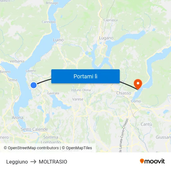 Leggiuno to MOLTRASIO map