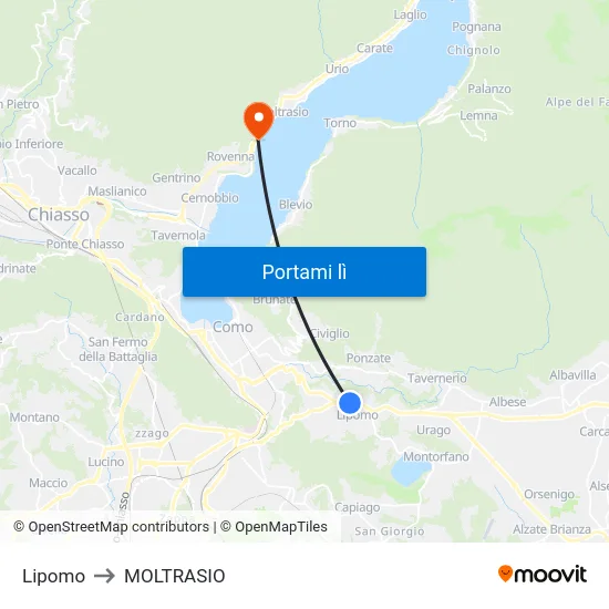 Lipomo to MOLTRASIO map