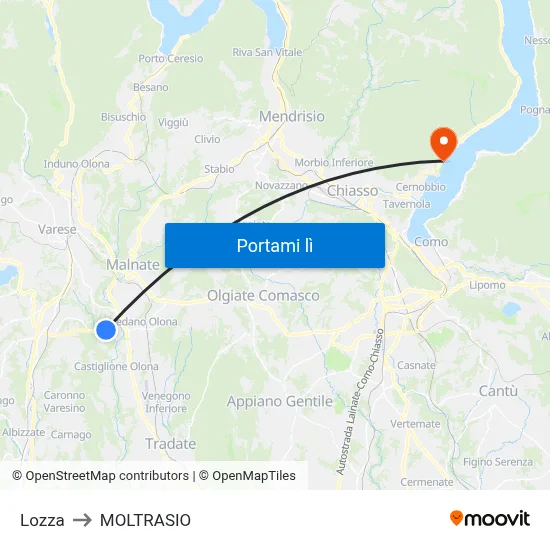 Lozza to MOLTRASIO map