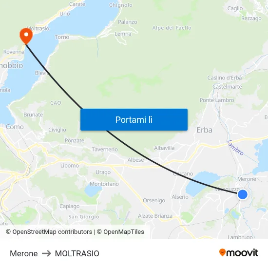Merone to MOLTRASIO map
