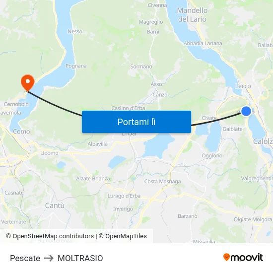Pescate to MOLTRASIO map