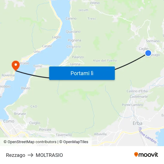 Rezzago to MOLTRASIO map