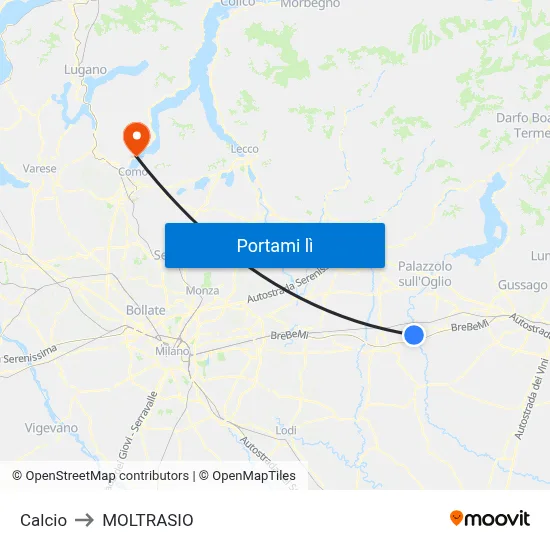 Calcio to MOLTRASIO map