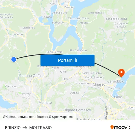 BRINZIO to MOLTRASIO map